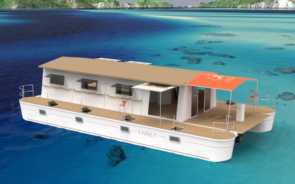 farea f2c extended catamaran ecolodge 14 5m double cabine autonome
